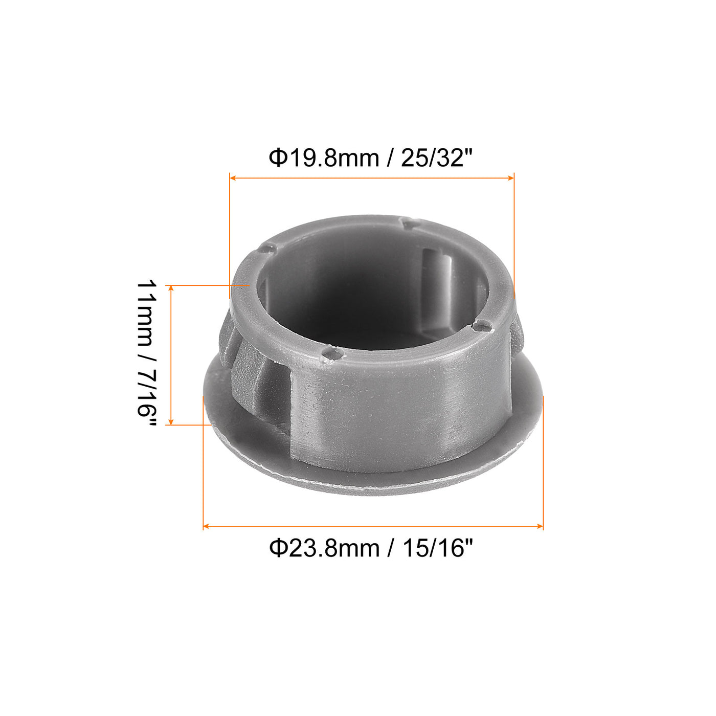 uxcell Uxcell 26 Stück 25/32" Kunststoff Loch Stopfen Flächenbündige Platte Runde Schnappverschluss Befestigung Knockout Verriegelung Stecker für Möbeleinsatz Endkappen Paneele Grau