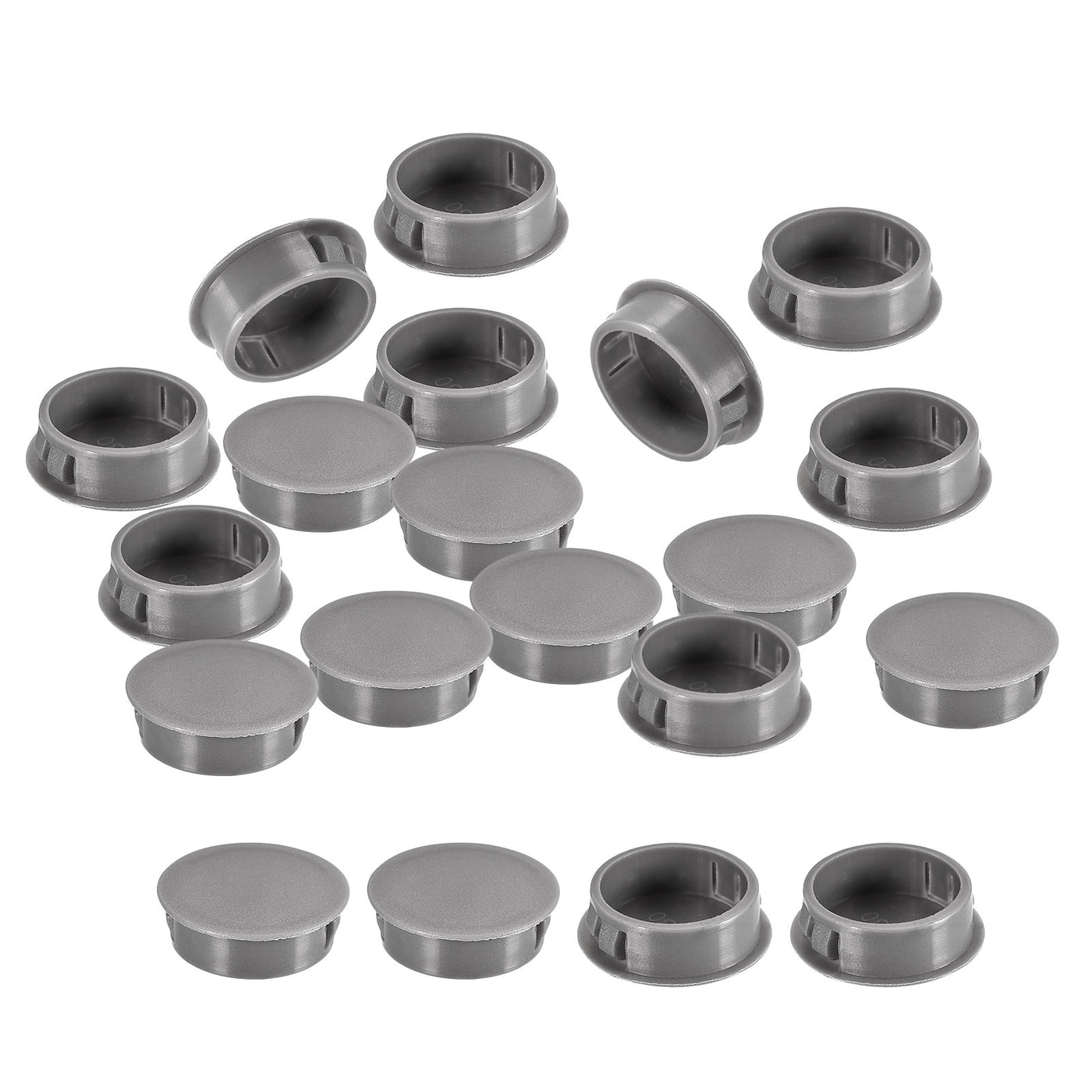 uxcell Uxcell 16Pcs 1-3/16" Plastic Hole Plugs Panel Flush Type Knockout Locking Plugs, Gray