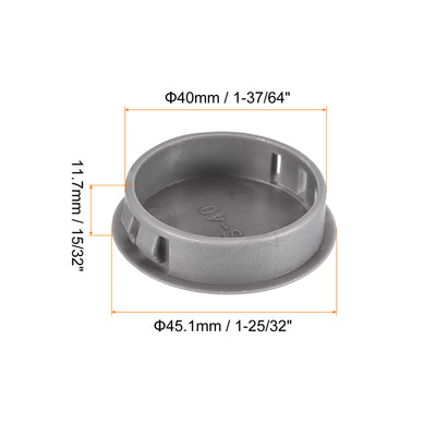 Harfington Uxcell 16 Stück 1-37/64" Kunststoff Loch Stopfen Flächenbündige Platte Runde Schnappverschluss Befestigung Knockout Verriegelung Stecker für Möbeleinsatz Endkappen Paneele Grau