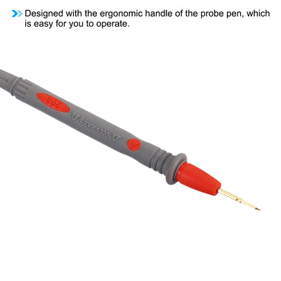 Harfington Multimeter Test Leads Set, Banana Plug 1000V 20A Sharp Pen Probe Test Cable for Electrical Circuit Test Measurement, Black Red