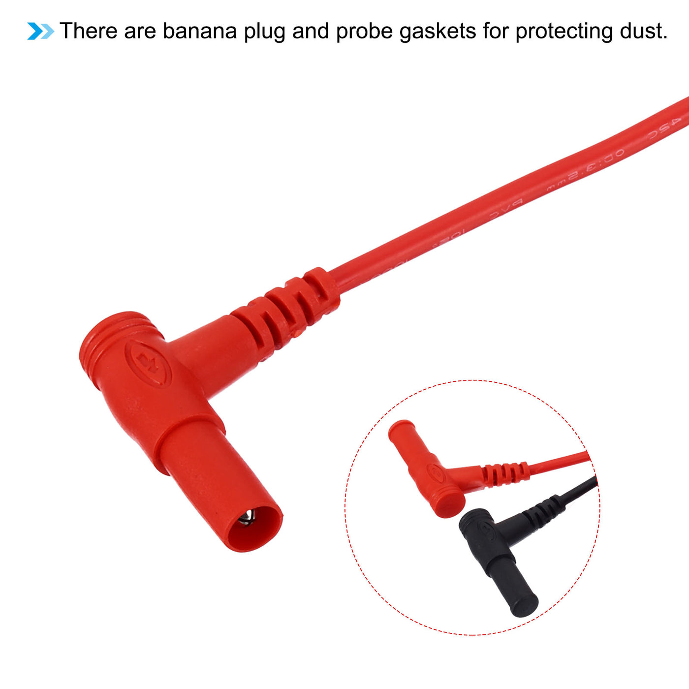 Harfington Multimeter Test Leads Set, Banana Plug 1000V 20A Sharp Pen Probe Test Cable for Electrical Circuit Test Measurement, Black Red