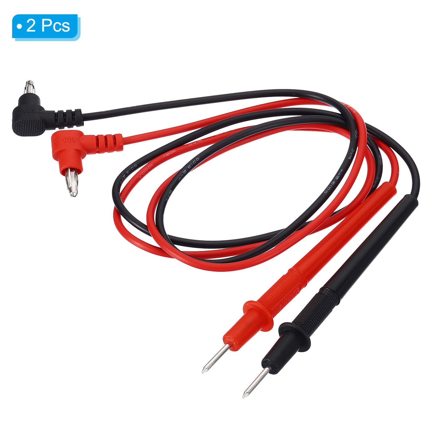 Harfington Multimeter Test Leads Set, Banana Plug 1000V 10A Test Cable with Probes for Electrical Circuit Test Measurement, Black Red