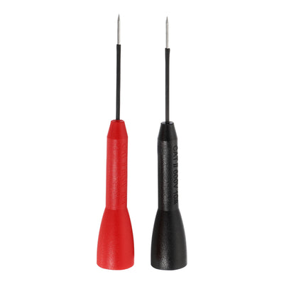 Harfington 1mm Test Probes, 2 Pcs Copper Multimeter Test Lead Extention Sharp Probe Pin Tip Needle for Electrical Circuit Test Measurement, Red Black