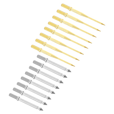 Harfington Test Probe Pin Set, 2 Set Copper Multimeter Test Lead Probe Pin Tip Needle for Electrical Circuit Test Measurement, Multicolor