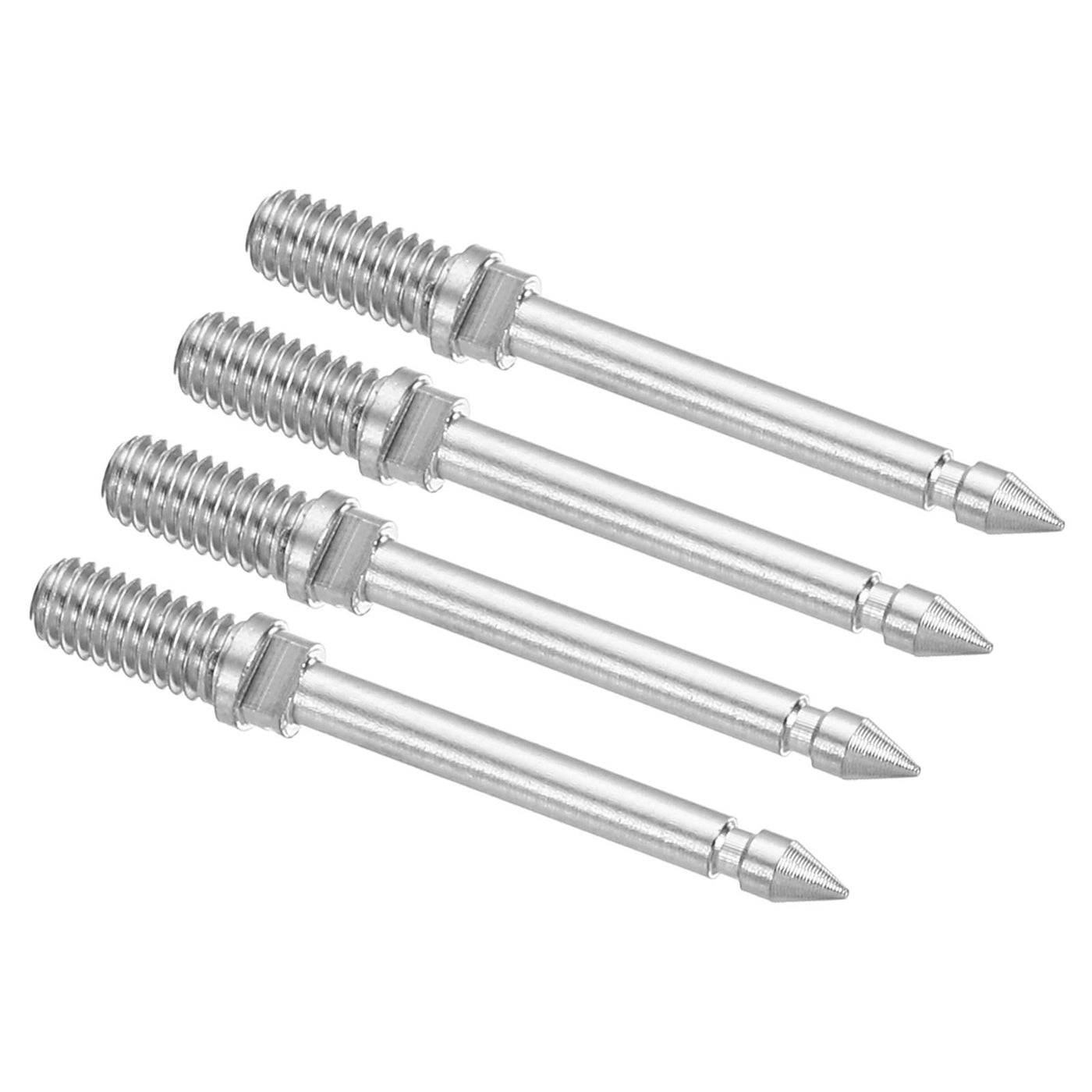 Harfington 2mm Test Probe Pins, 4 Pcs Copper Multimeter Test Lead Extention Probe Pin Tip Needle for Electrical Circuit Test Measurement, Silver