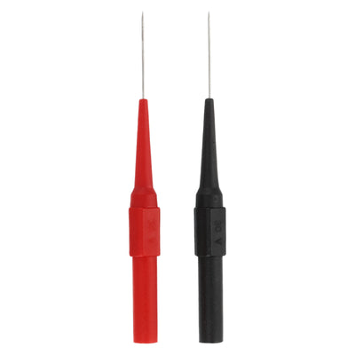 Harfington 0.7mm Test Probes, 2 Pcs Copper Multimeter Test Lead Extention Sharp Probe Pin Tip Needle for Electrical Circuit Test Measurement, Red Black