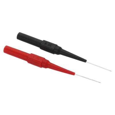 Harfington 0.7mm Test Probes, 2 Pcs Copper Multimeter Test Lead Extention Sharp Probe Pin Tip Needle for Electrical Circuit Test Measurement, Red Black