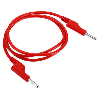 Harfington 1M Banana Plug to Banana Plug Test Leads, 4mm OD 1000V/20A 13AWG Cable, Red