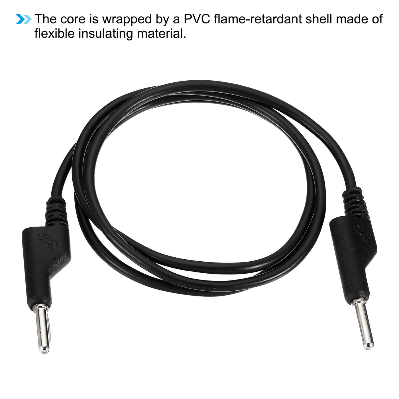 Harfington 1M Banana Plug to Banana Plug Test Leads, 4mm OD 1000V/20A 13AWG Cable, Black