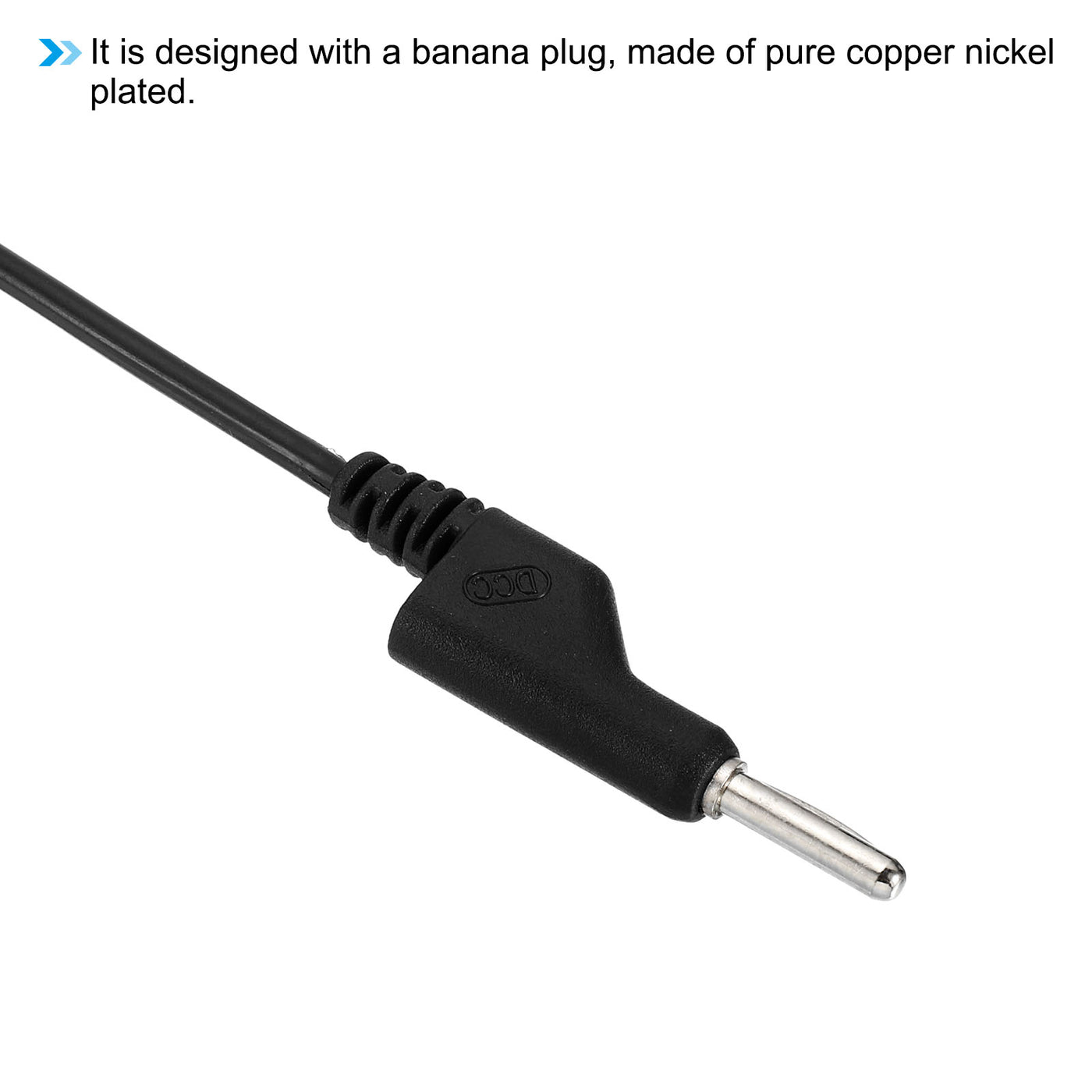 Harfington 1M Banana Plug to Banana Plug Test Leads, 4mm OD 1000V/20A 13AWG Cable, Black