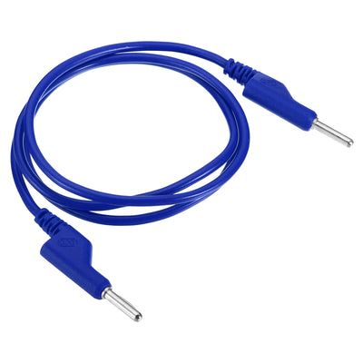 Harfington 1M Banana Plug to Banana Plug Test Leads, 4mm OD 1000V/20A 13AWG Cable, Blue