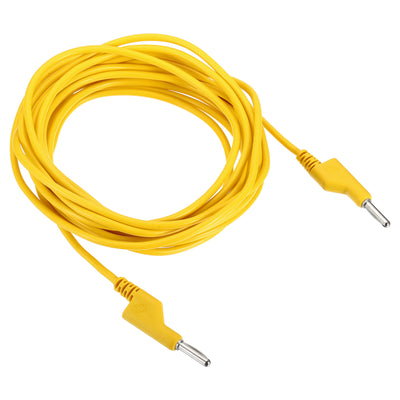 Harfington 5M Banana Plug to Banana Plug Test Leads, 4mm OD 1000V/20A 13AWG Cable, Yellow