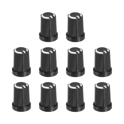 Harfington Potentiometer Control Knob ABS Guitar Knob for Guitar Bass 270 Degrees D Type Black White 10PCS