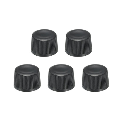 Harfington Potentiometer Control Knob ABS Guitar Knob for Guitar Bass D Type Black 5PCS