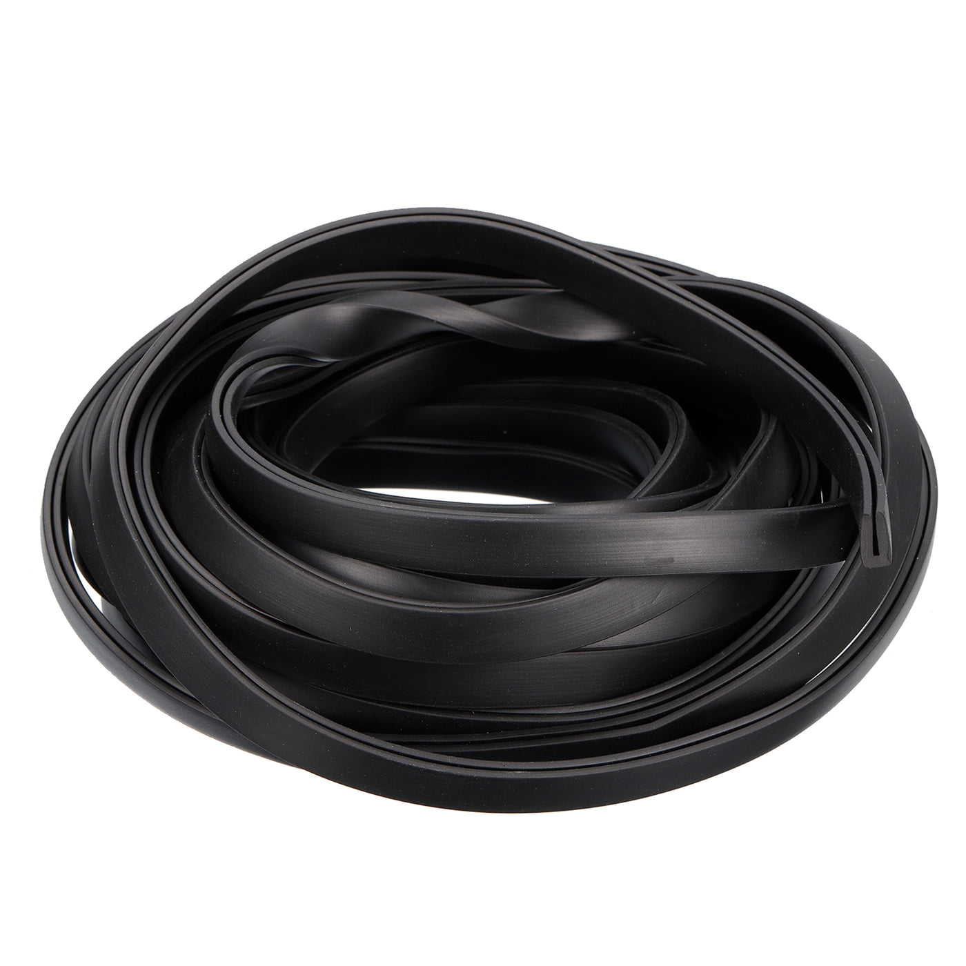 uxcell Uxcell U Channel Edge Trim, 18ft Length Rubber Guard Seal Strip Edge Protector Flat Fit for 1.5-2mm Edge, (13/64" W x 7/16" H) Black