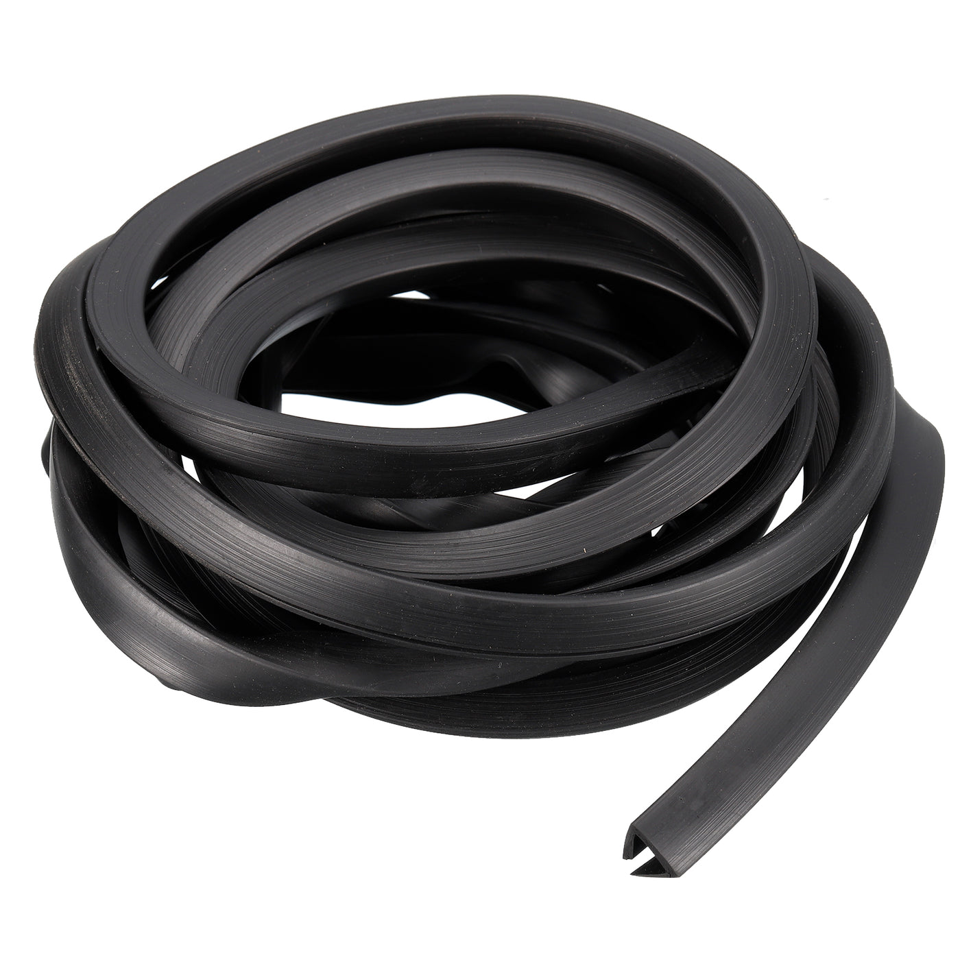 uxcell Uxcell U Channel Edge Trim, 11.5ft Length Rubber Guard Seal Strip Edge Protector Flat Fit for 9.5-10mm Edge, (9/16" W x 15/32" H) Black