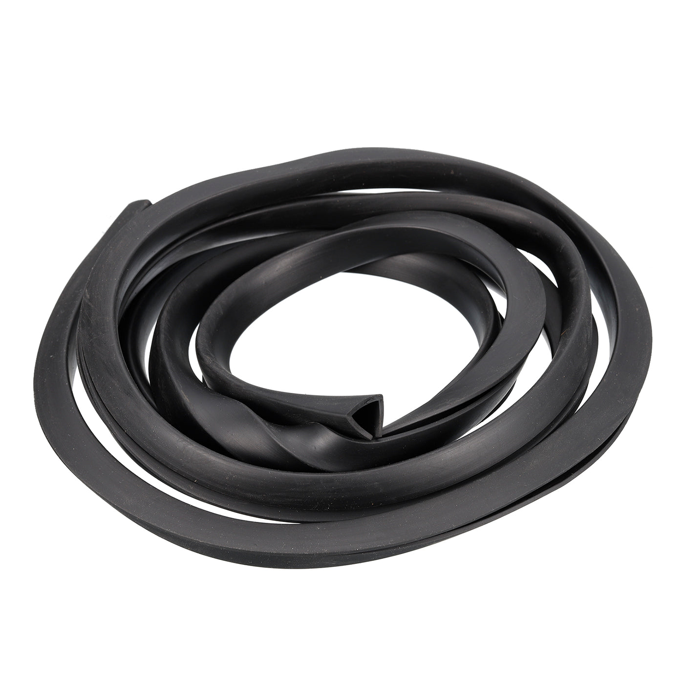 uxcell Uxcell U Channel Edge Trim, 8.2ft Length Rubber Guard Seal Strip Edge Protector Flat Fit for 11.5-12mm Edge, (5/8" W x 9/16" H) Black