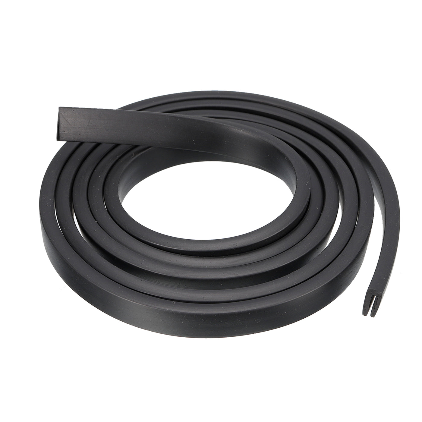 uxcell Uxcell U Channel Edge Trim, 4.9ft Length Rubber Guard Seal Strip Edge Protector Flat Fit for 0.5-1mm Edge, (13/64" W x 15/32" H) Black