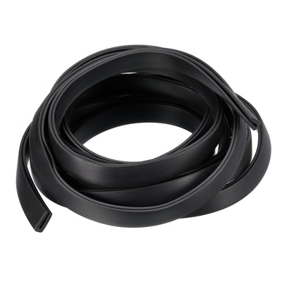 Harfington Uxcell U Channel Edge Trim, 8.2ft Length Rubber Guard Seal Strip Edge Protector Flat Fit for 0.5-1mm Edge, (13/64" W x 15/32" H) Black