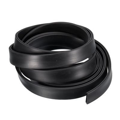 Harfington Uxcell U Channel Edge Trim, 8.2ft Length Rubber Guard Seal Strip Edge Protector Flat Fit for 1.5-2mm Edge, (15/64" W x 25/32" H) Black