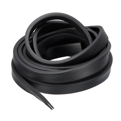 Harfington Uxcell U Channel Edge Trim, 11.5ft Length Rubber Guard Seal Strip Edge Protector Flat Fit for 1.5-2mm Edge, (15/64" W x 25/32" H) Black