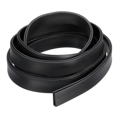 Harfington Uxcell U Channel Edge Trim, 4.9ft Length Rubber Guard Seal Strip Edge Protector Flat Fit for 0.5-1mm Edge, (5/32" W x 43/64" H) Black