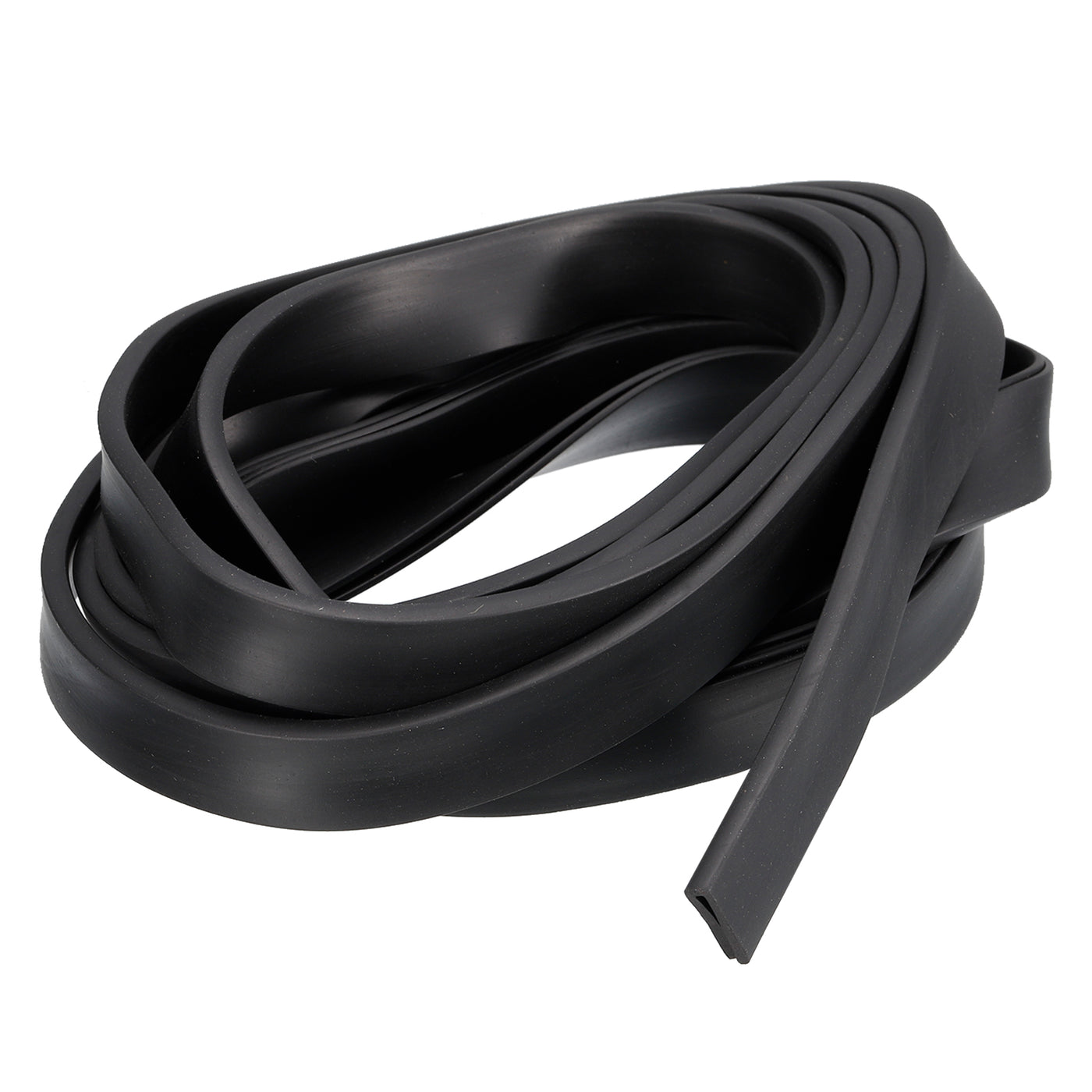 uxcell Uxcell U Channel Edge Trim, 8.2ft Length Rubber Guard Seal Strip Edge Protector Flat Fit for 0.5-1mm Edge, (5/32" W x 43/64" H) Black