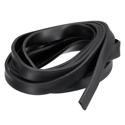 Harfington Uxcell U Channel Edge Trim, 8.2ft Length Rubber Guard Seal Strip Edge Protector Flat Fit for 0.5-1mm Edge, (5/32" W x 43/64" H) Black