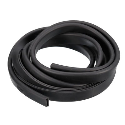 Harfington Uxcell U Channel Edge Trim, 8.2ft Length Rubber Guard Seal Strip Edge Protector Fit for 1.5-2mm Edge, (15/64" W x 19/32" H) Black