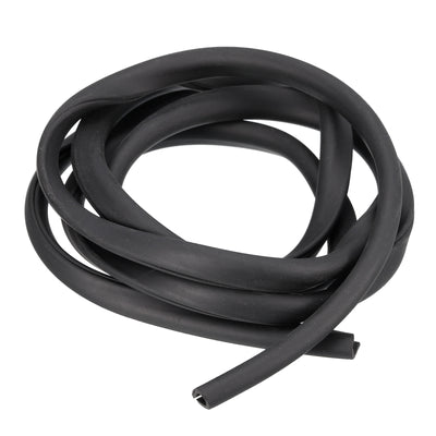 Harfington Uxcell U Channel Edge Trim, 4.9ft Length Rubber Guard Seal Strip Edge Protector Fit for 2.5-3mm Edge, (9/32" W x 25/64" H) Black