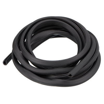 Harfington Uxcell U Kanal Randstreifen 8.2ft Länge Gummi Schutz Dichtung Streifen Kante Beschützer Passt für 2.5-3mm Kante (9/32" B x 25/64" H) Schwarz