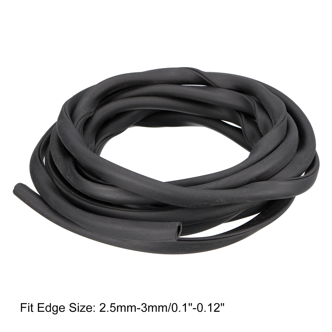 uxcell Uxcell U Channel Edge Trim, 11.5ft Length Rubber Guard Seal Strip Edge Protector Fit for 2.5-3mm Edge, (9/32" W x 25/64" H) Black