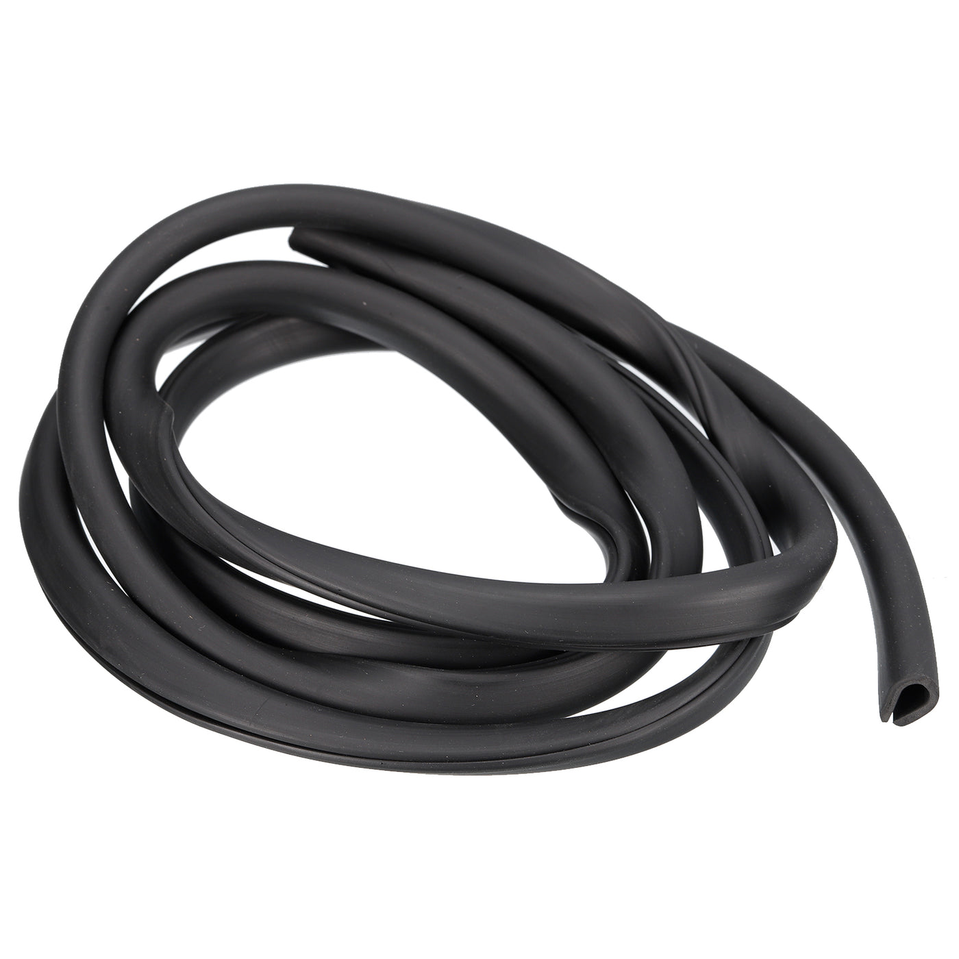 uxcell Uxcell U Kanal Randstreifen 4.9ft Länge Gummi Schutz Dichtung Streifen Kante Beschützer Passt für 4.5-5mm Kante (23/64" B x 15/32" H) Schwarz