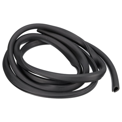 Harfington Uxcell U Kanal Randstreifen 4.9ft Länge Gummi Schutz Dichtung Streifen Kante Beschützer Passt für 4.5-5mm Kante (23/64" B x 15/32" H) Schwarz