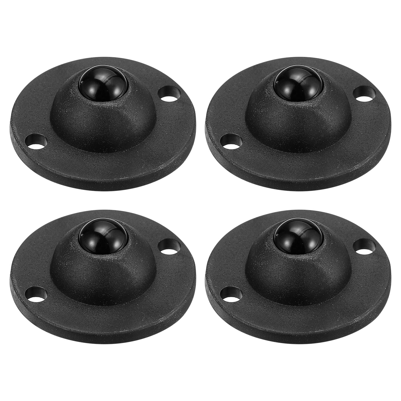 uxcell Uxcell 4Pcs Adhesive Mini Caster Wheels, Swivel Universal Caster 360 Degree Rotation Sticky Pulleys for Bins, Storage Boxes, Furniture, Trash Can (Black)