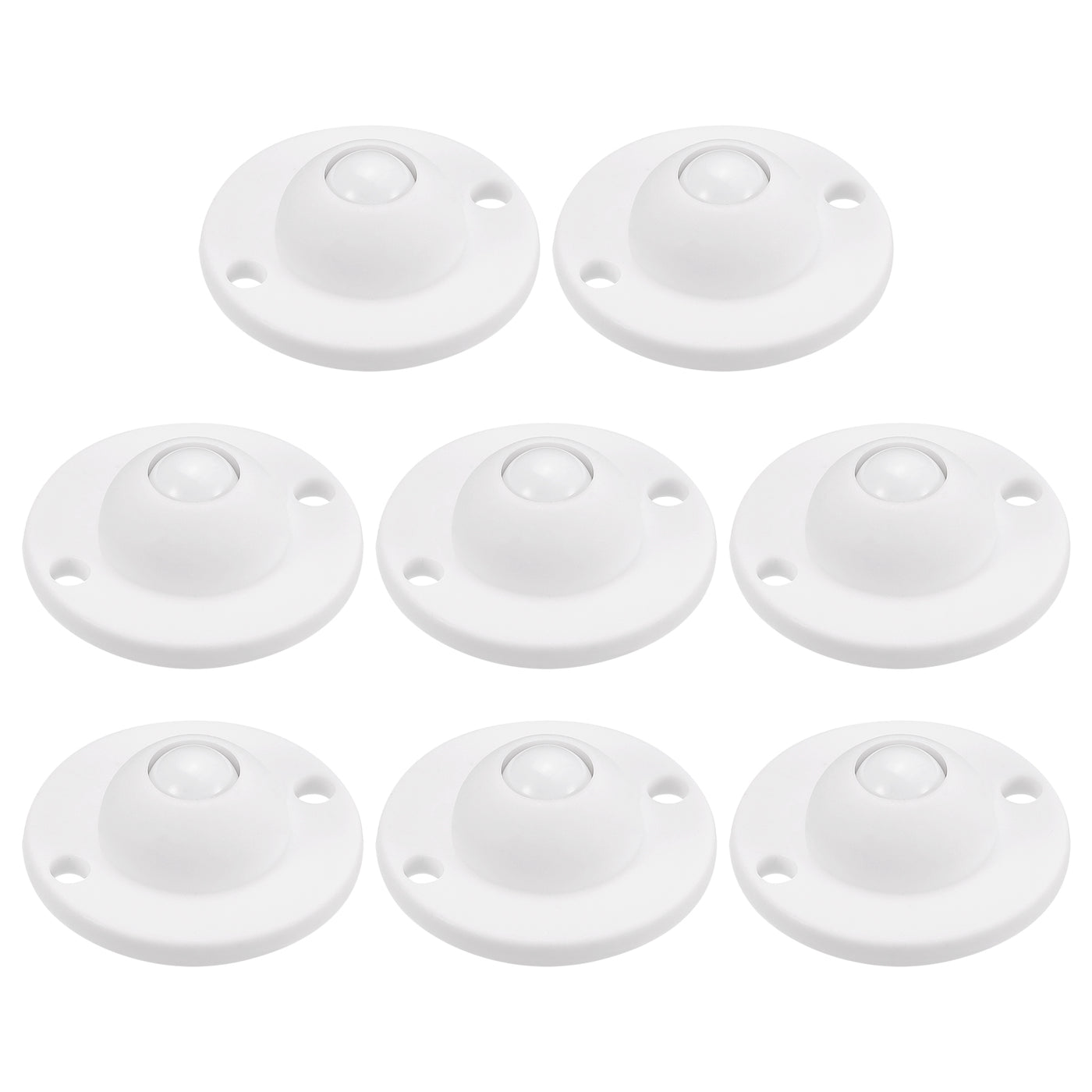 uxcell Uxcell 8Pcs Adhesive Mini Caster Wheels, Swivel Universal Caster 360 Degree Rotation Sticky Pulleys for Bins, Storage Boxes, Furniture, Trash Can (White)