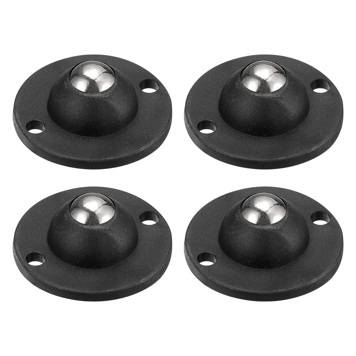 uxcell Uxcell 4Pcs Adhesive Mini Caster Wheels, Swivel Universal Caster 360 Degree Rotation Sticky Pulley for Bins, Storage Boxes, Furniture, Trash Can (Black)