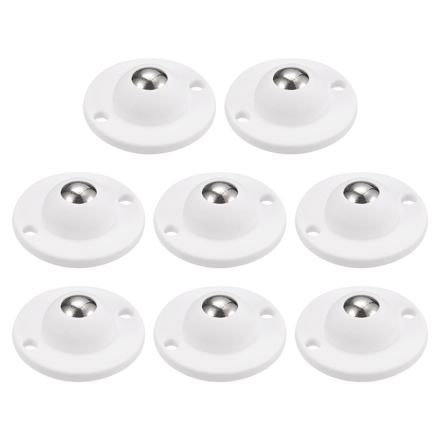 uxcell Uxcell 8Pcs Adhesive Mini Caster Wheels, Swivel Universal Caster 360 Degree Rotation Sticky Pulley for Bins, Storage Boxes, Furniture, Trash Can (White)