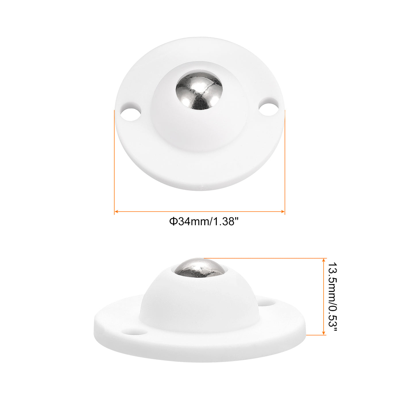 uxcell Uxcell 4Stk Kleber Mini Laufräder Drehbar Universal Lenkrolle 360° Drehung Klebrig Riemenscheibe für Mülleimer Lagerboxen Möbel Mülleimer (Weiß)