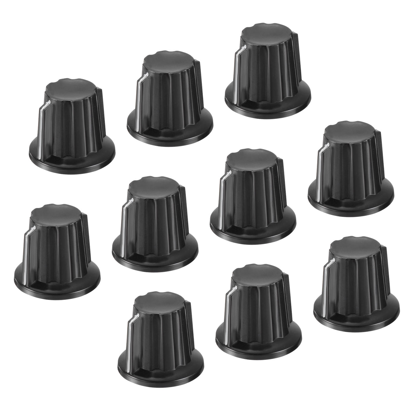 Harfington Potentiometer Knobs Bakelite 24x20mm 6mm Hole with 20pcs Set Screw Black 10PCS