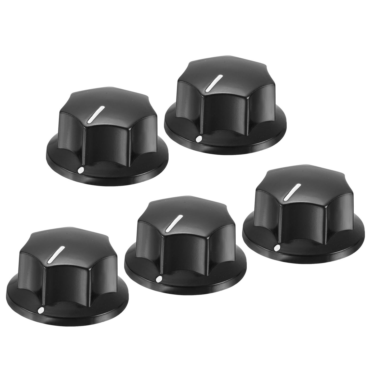 Harfington Potentiometer Knobs Bakelite 33x17mm 6mm Hole with 5pcs Set Screw Black 5PCS