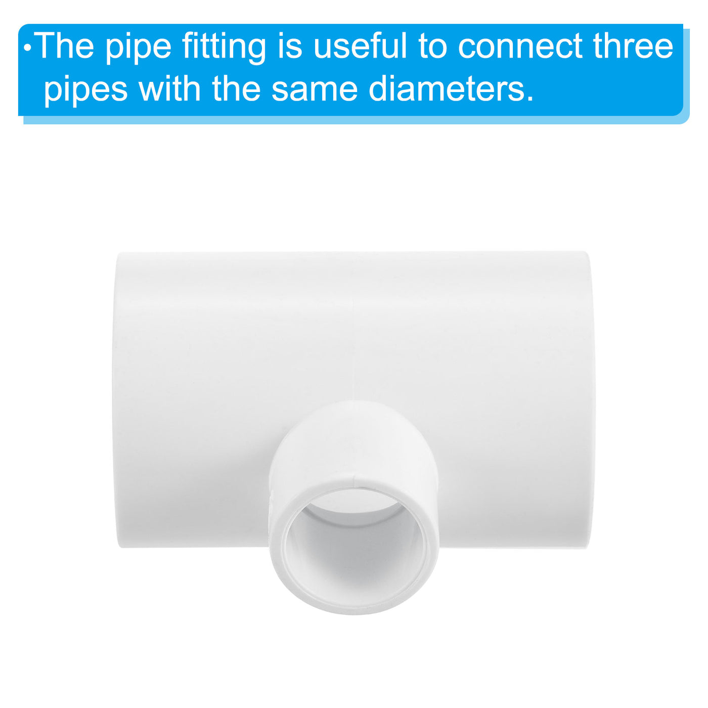 Harfington 1 1/4" x 1/2" 3 Way Tee Pipe Fittings UPVC, 4 Pack Joint Coupling Pipe, White