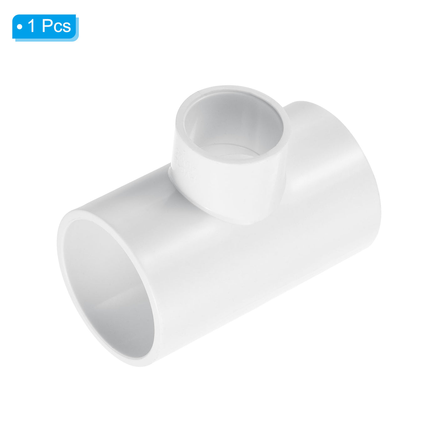 Harfington 1 1/4" x 3/4" 3 Way Tee Pipe Fittings UPVC, Joint Coupling Pipe Adapter, White