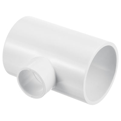 Harfington 1 1/2" x 3/4" 3 Way Tee Pipe Fittings UPVC, Joint Coupling Pipe Adapter, White