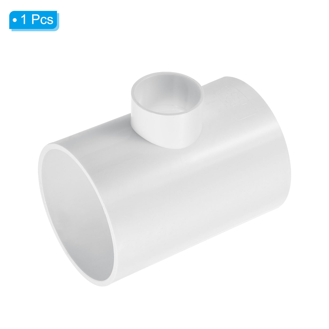 Harfington 4" x 1 1/2" 3 Way Tee Pipe Fittings UPVC, Joint Coupling Pipe Adapter, White