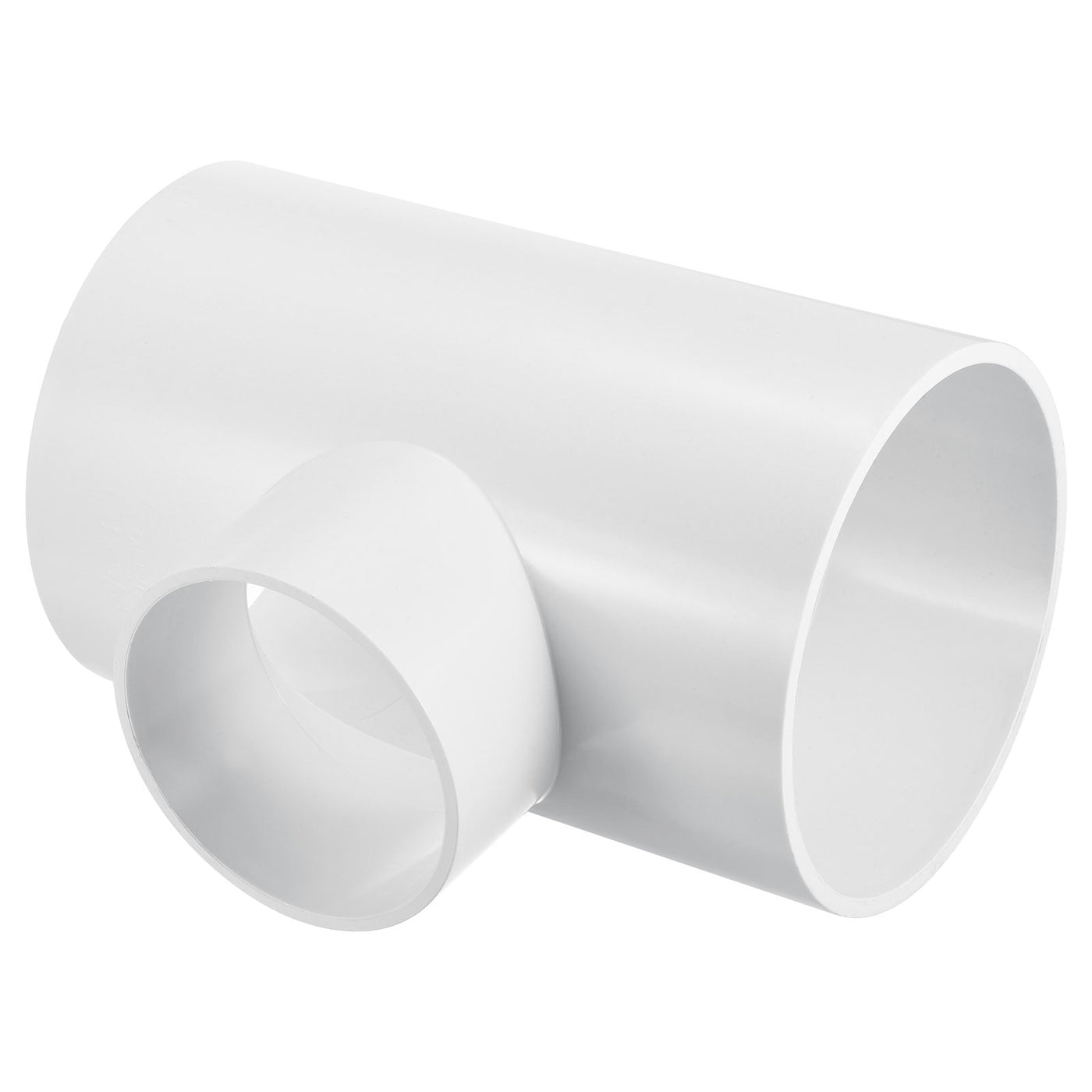 Harfington 6" x 4" 3 Way Tee Pipe Fittings UPVC, Joint Coupling Pipe Adapter, White