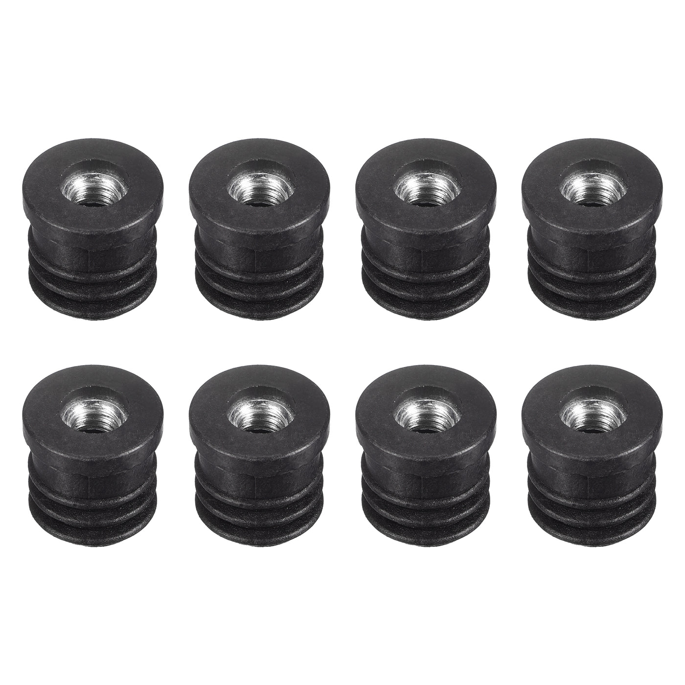uxcell Uxcell 8Pcs 16mm/0.63" Caster Insert with Thread, Round M6 Thread for Furniture