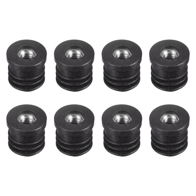 Harfington Uxcell 8Pcs 16mm/0.63" Caster Insert with Thread, Round M6 Thread for Furniture
