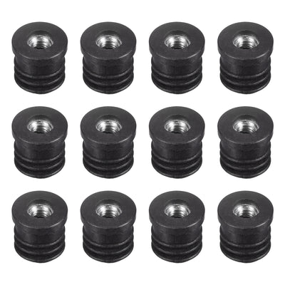 Harfington Uxcell 12Pcs 16mm/0.63" Caster Insert with Thread, Round M6 Thread for Furniture