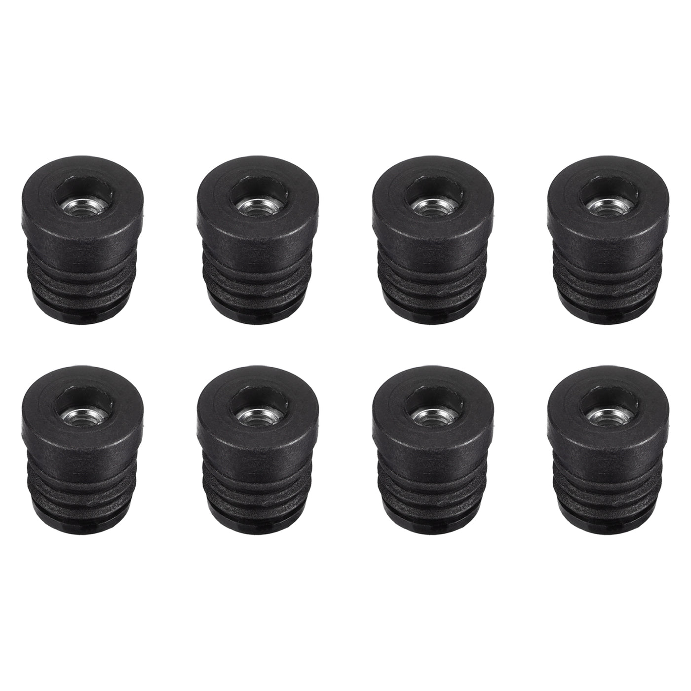 uxcell Uxcell 8Pcs 19mm/0.75" Caster Insert with Thread, Round M6 Thread for Furniture